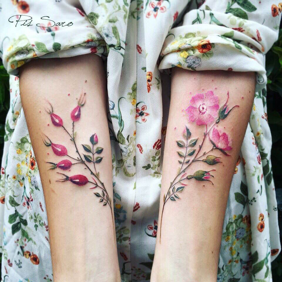 Blumen Tattoos von Pis Saro