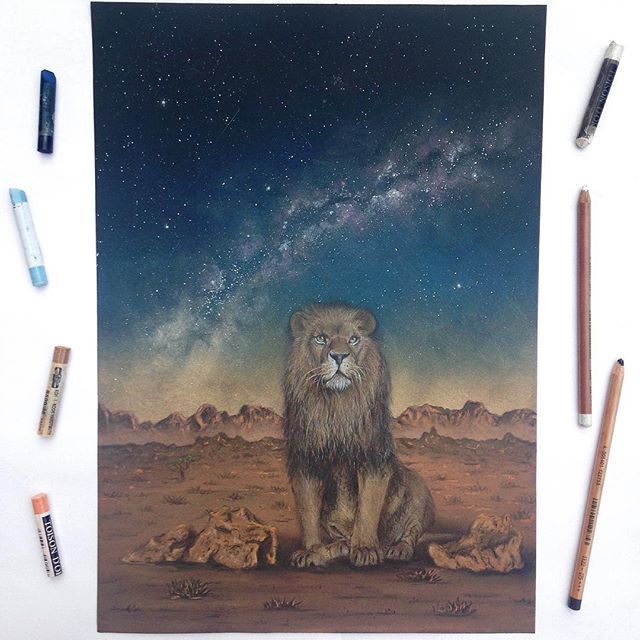 Der Löwe und der Nachthimmel